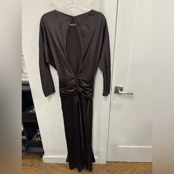 STAUD Chocolate Satin Dress - Picture 6 of 8